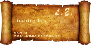 Lisching Eta névjegykártya